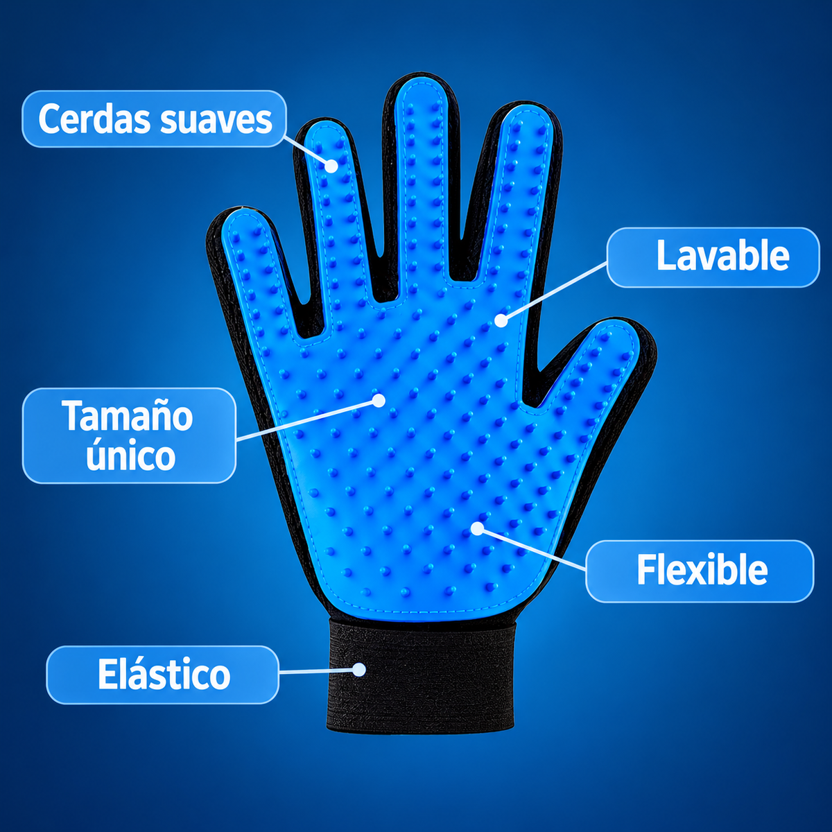 Kit Cepillo a Vapor + Guante Quitapelos para Mascotas